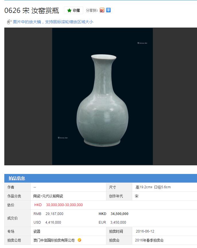 十大最贵汝窑瓷器2025年排行榜前十名榜单出炉