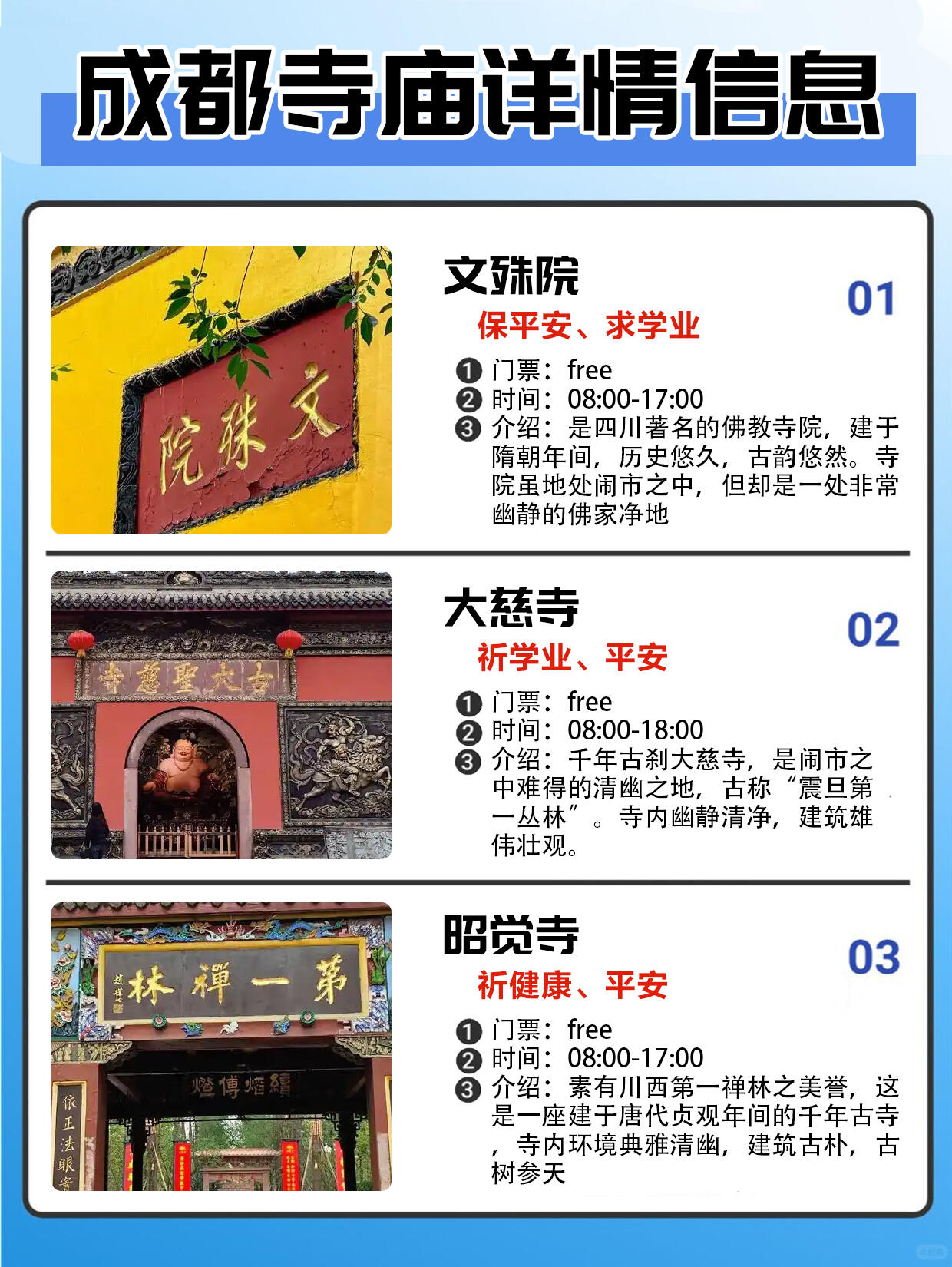 成都十大著名寺庙2025年排行榜前十名榜单出炉