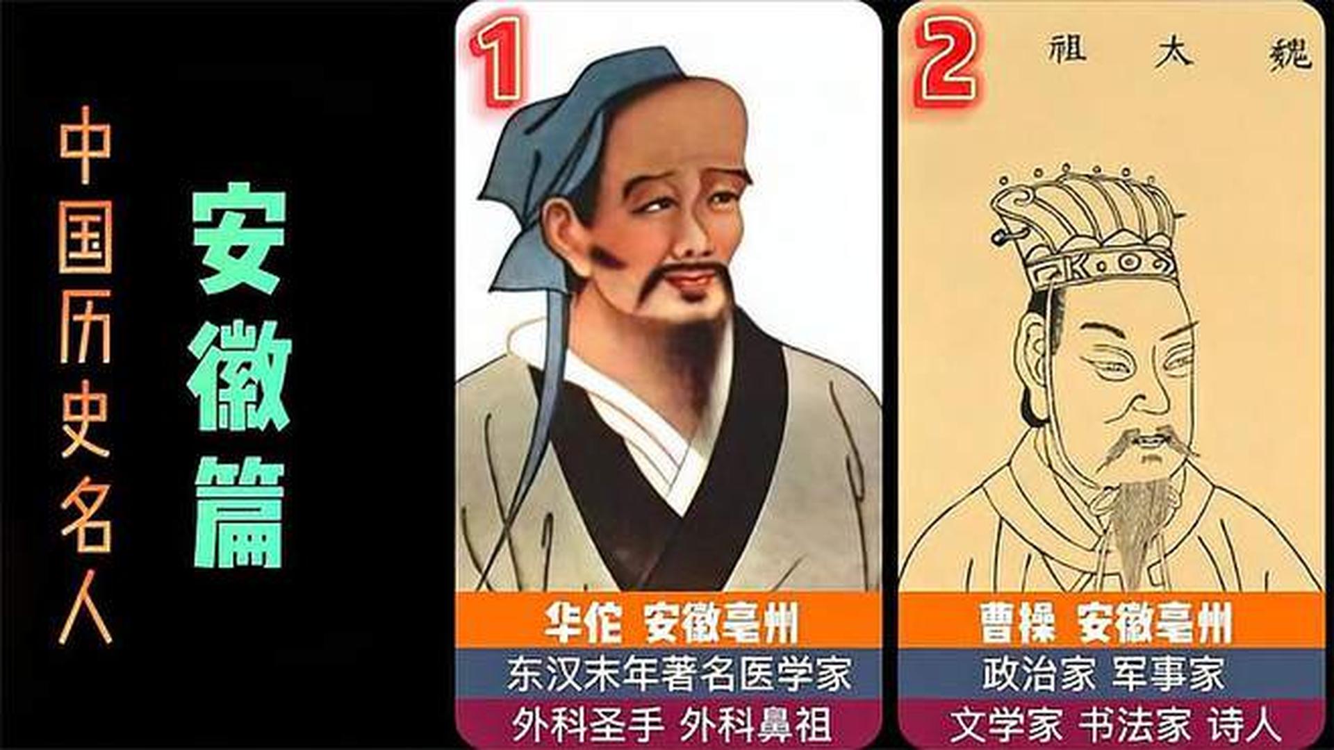 安徽十大历史名人2025年排行榜前十名榜单出炉